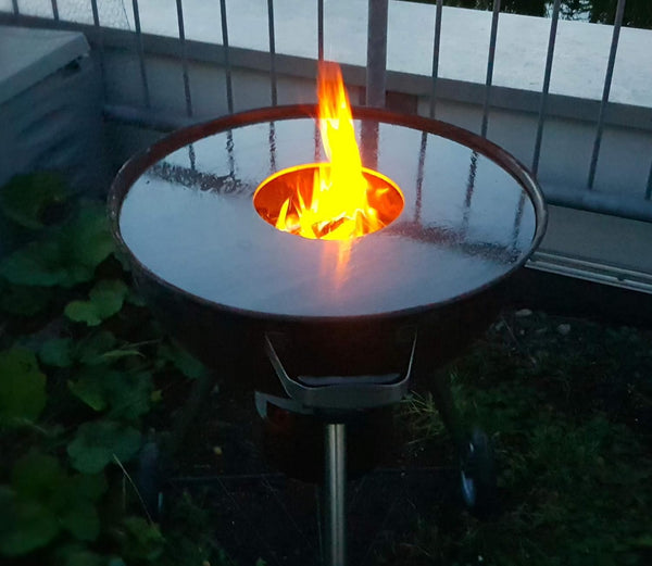 (Verkaufsset) für 57er Kugelgrill 6mm Grillring / Feuerplatte mit Grillrost