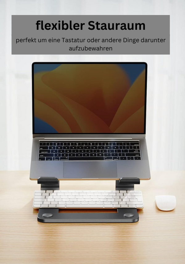 Ergonomische Laptophalterung aus Aluminium | Kompatibel mit Notebooks 10 - 15,6 Zoll | in verschiedenen Farben