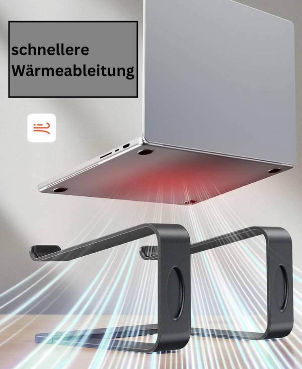 Ergonomische Laptophalterung aus Aluminium | Kompatibel mit Notebooks 10 - 15,6 Zoll | in verschiedenen Farben