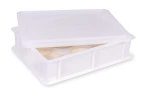 Pizzaballen-Box mit Deckel | Gärbox für Teig | Teigkasten für Hefeteig für Pizza und Brot | Kunststoffbox + Deckel 30 x 40 x 10cm