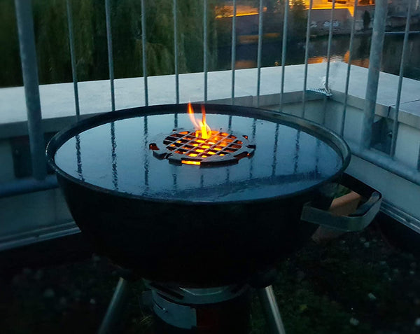 [584erFeuerplatte (60er Kugelgrill) + BrandingGrillrost] [Becker Design] [bdbbq.de]